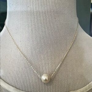 Floating Pearl Necklace in Sterling